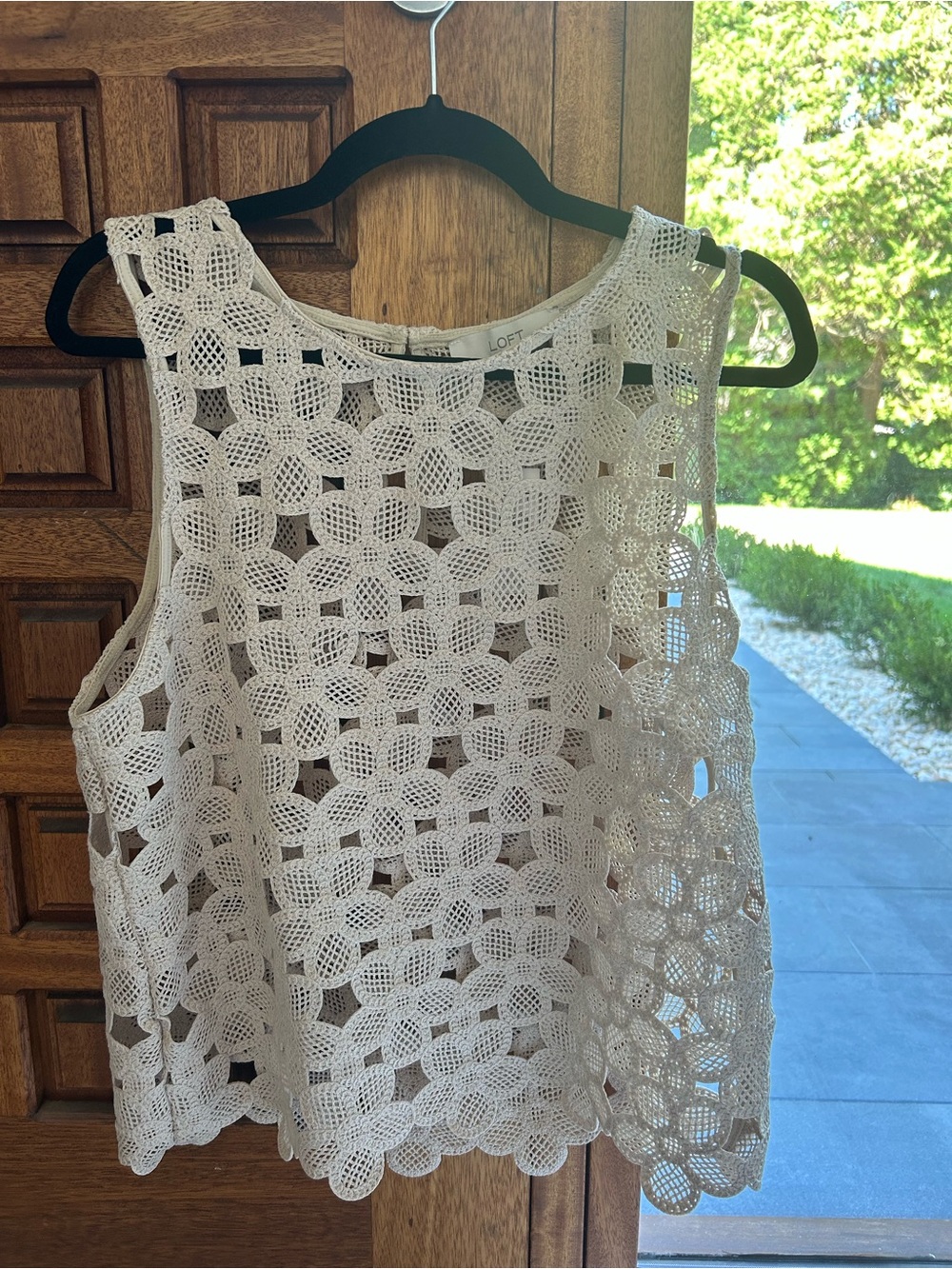 Crochet lace top likely a Tunic or Camisole